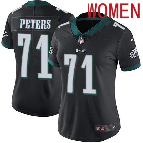 Women Philadelphia Eagles #71 Jason Peters Nike Black Vapor Limited NFL Jersey->women nfl jersey->Women Jersey